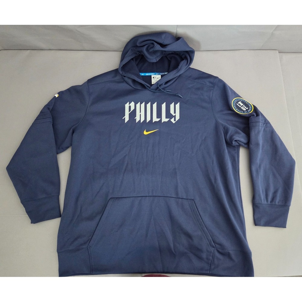Nike Hoodie Mens 3 Extra Large Blue Philadelphia Phillies MLB City Connect Rare